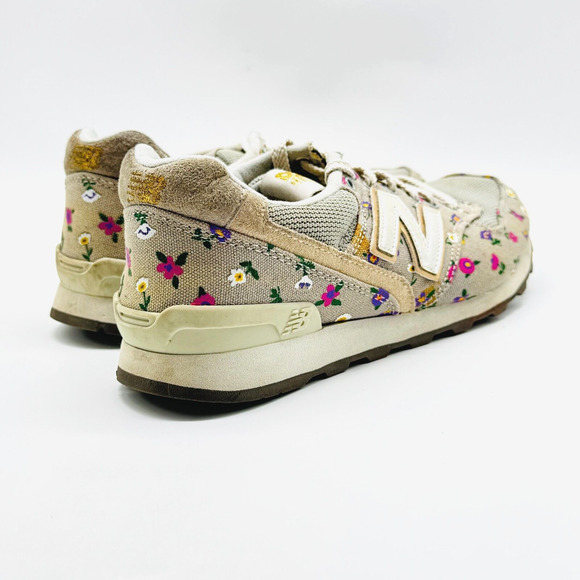 New Balance 996 Womens 6 Wide Gray Tape Floral Flower Sneakers Shoes - Picture 6 of 13
